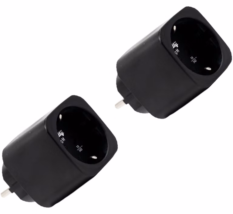 Shelly Plug M Gen3, nero, confezione da 2, misuratore di energia intelligente