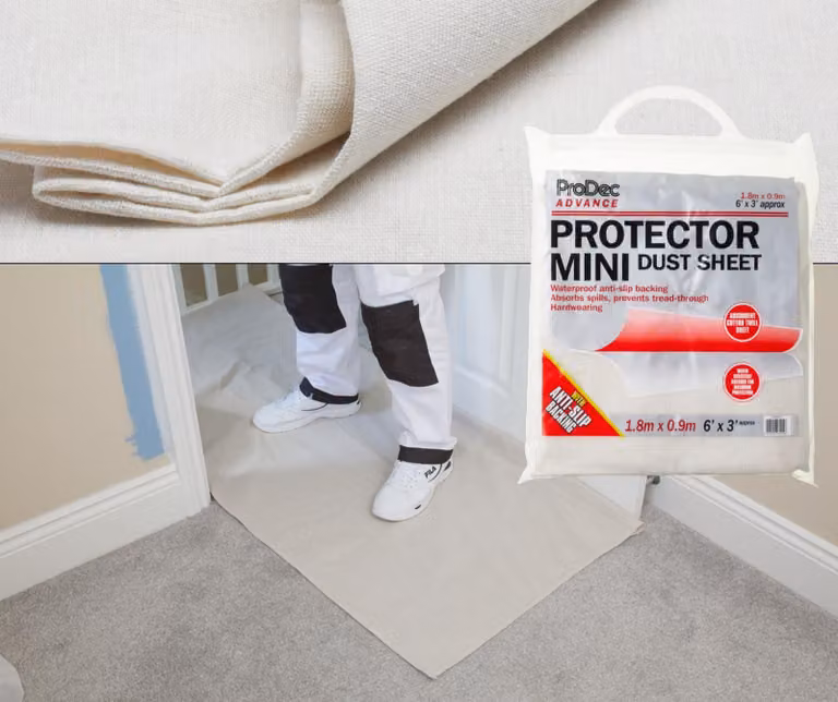 ProDec Advance, telo protettivo impermeabile e antipolvere, dimensioni 1,8 m x 0,9 m, ideale per lavori di decorazione