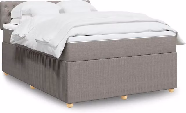 Giroletto a Molle con Materasso Tortora 140x190 cm in Tessuto 3289762