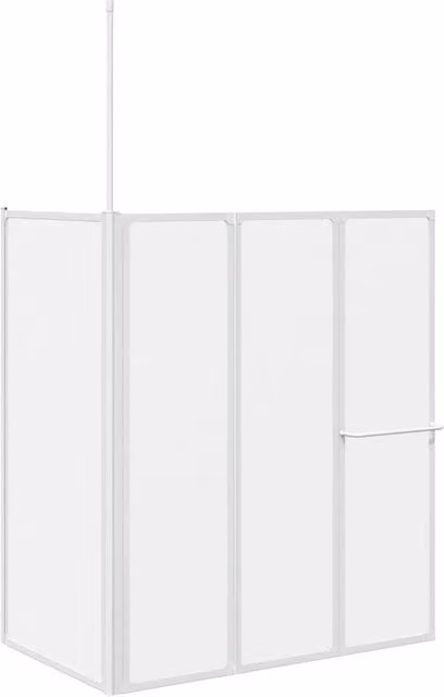 Schermo Box Doccia a L 70 x 120 x 137 cm 4 Pannelli Pieghevole CFW1993445