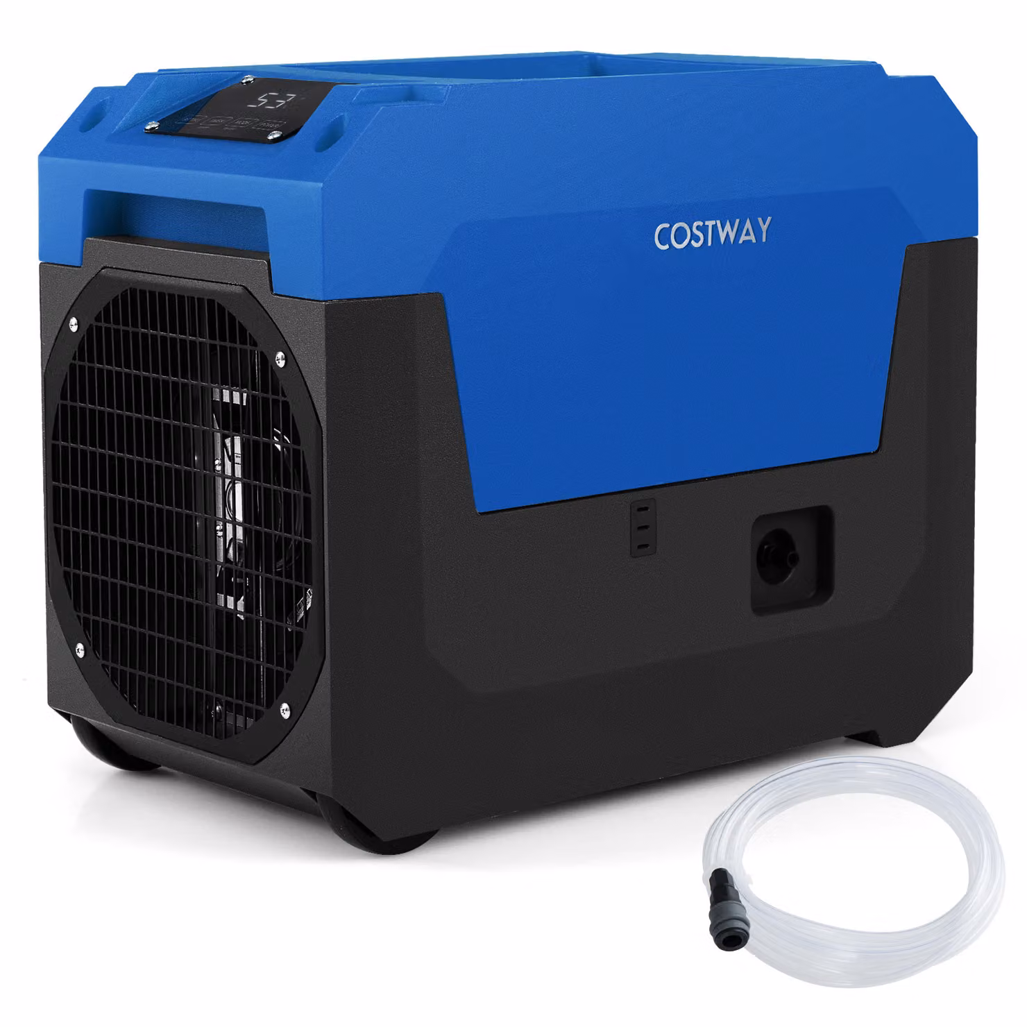 Deumidificatore commerciale Costway Blu con display LED e timer 24h, capacità 60 L/giorno per superfici fino a 167 mq