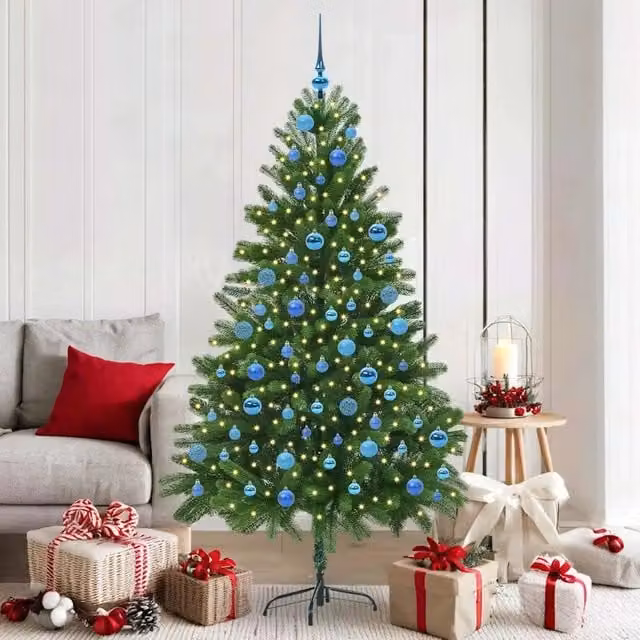 Albero di Natale con 300 LED con supporto Verde 180 cm PE 3396338