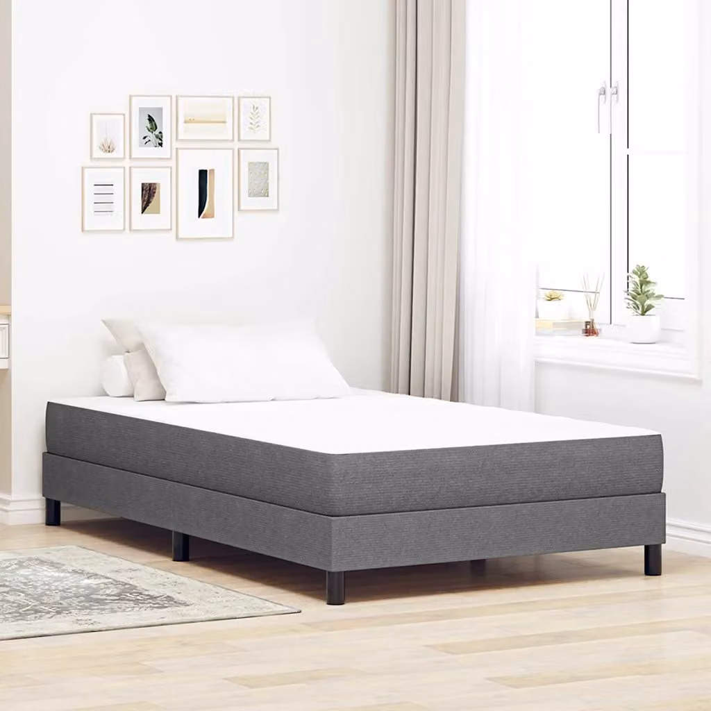 Materasso con molle insacchettate vidaXL in tessuto grigio, L 120 x P 190 cm