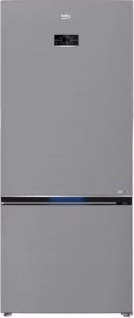 Beko B7RCNE595ZXPW Beyond Frigorifero Combinato da 551 L, Colore Inox, H 187 x L 78 x P 76 cm, Classe Energetica D, 35 dB, No Frost con Tecnologia AeroFlow e MultiZone