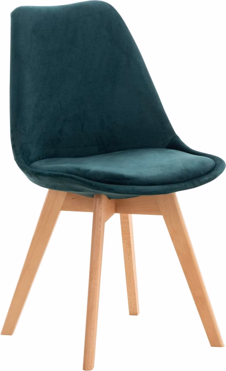 Sedia da pranzo confortevole - Sedia da cucina - Imbottitura di facile manutenzione | Colore: Verde | Materiale: Morbido