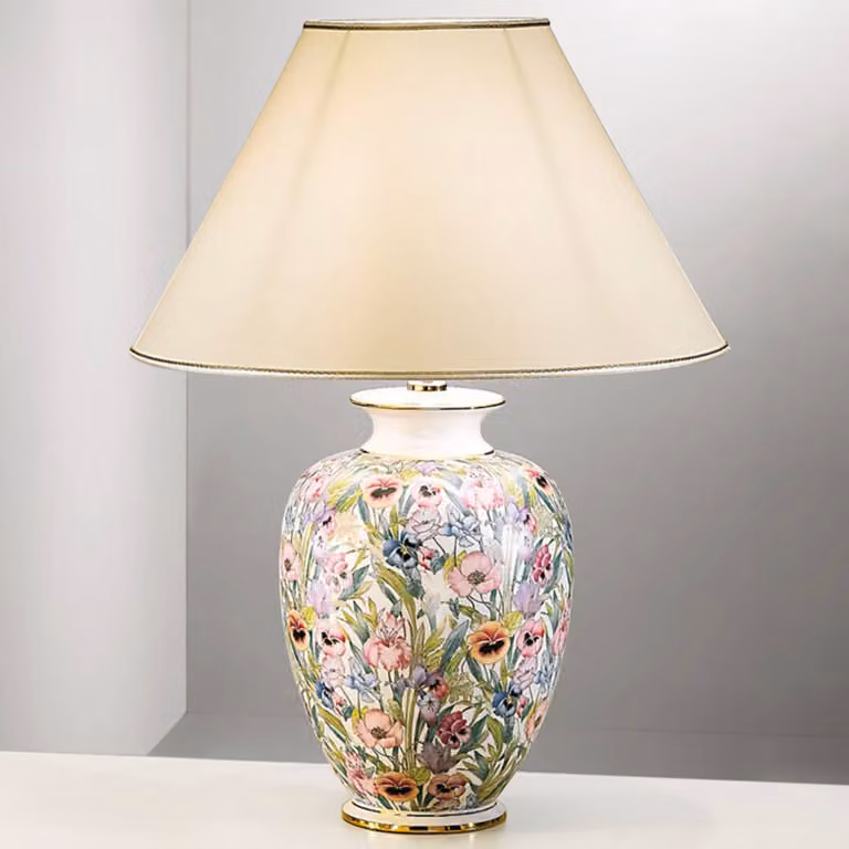 austrolux Lampada da tavolo GIARDINO, Bianco / Opale, Soggiorno / Sala da pranzo, Ceramica, Moderno, Lampada da tavolo
