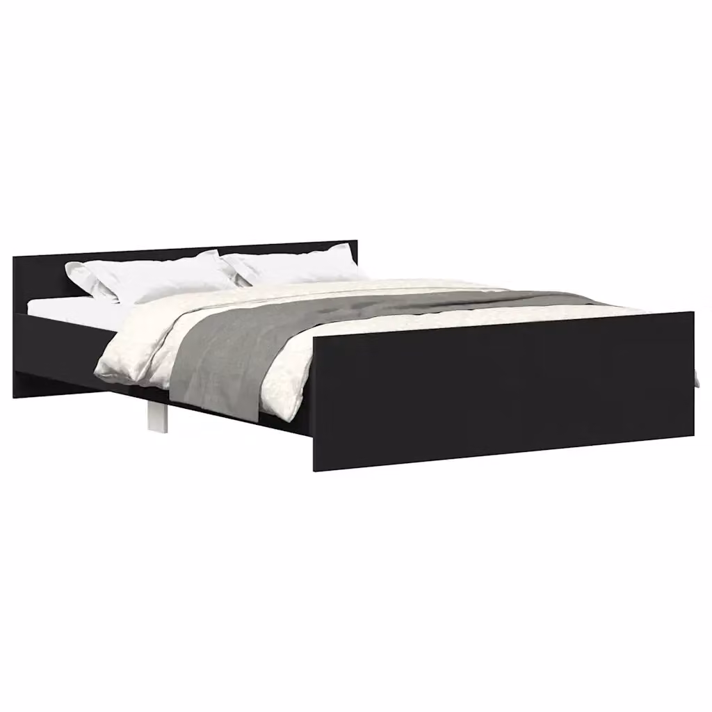 vidaXL Giroletto con Testiera e Pediera Nero L: 120 cm, P: 200 cm – 2