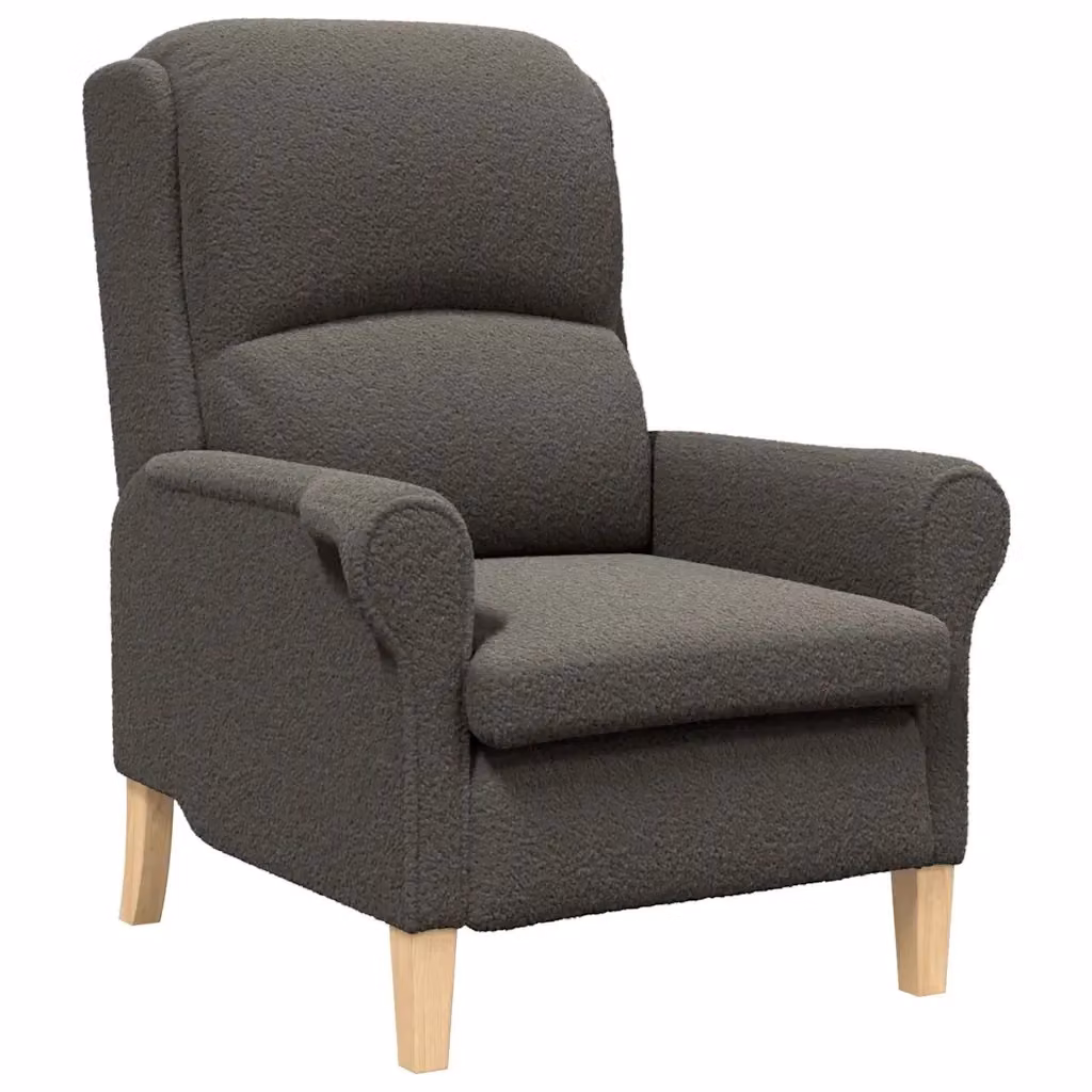 Poltrona moderna vidaXL in tessuto grigio con braccioli, L: 76 cm, P: 94 cm, H: 102 cm – 2