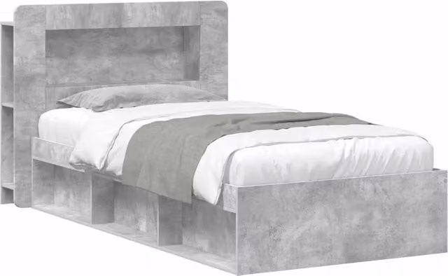 Telaio del letto con storage Grigio Cemento 80 x 200 cm 3433432