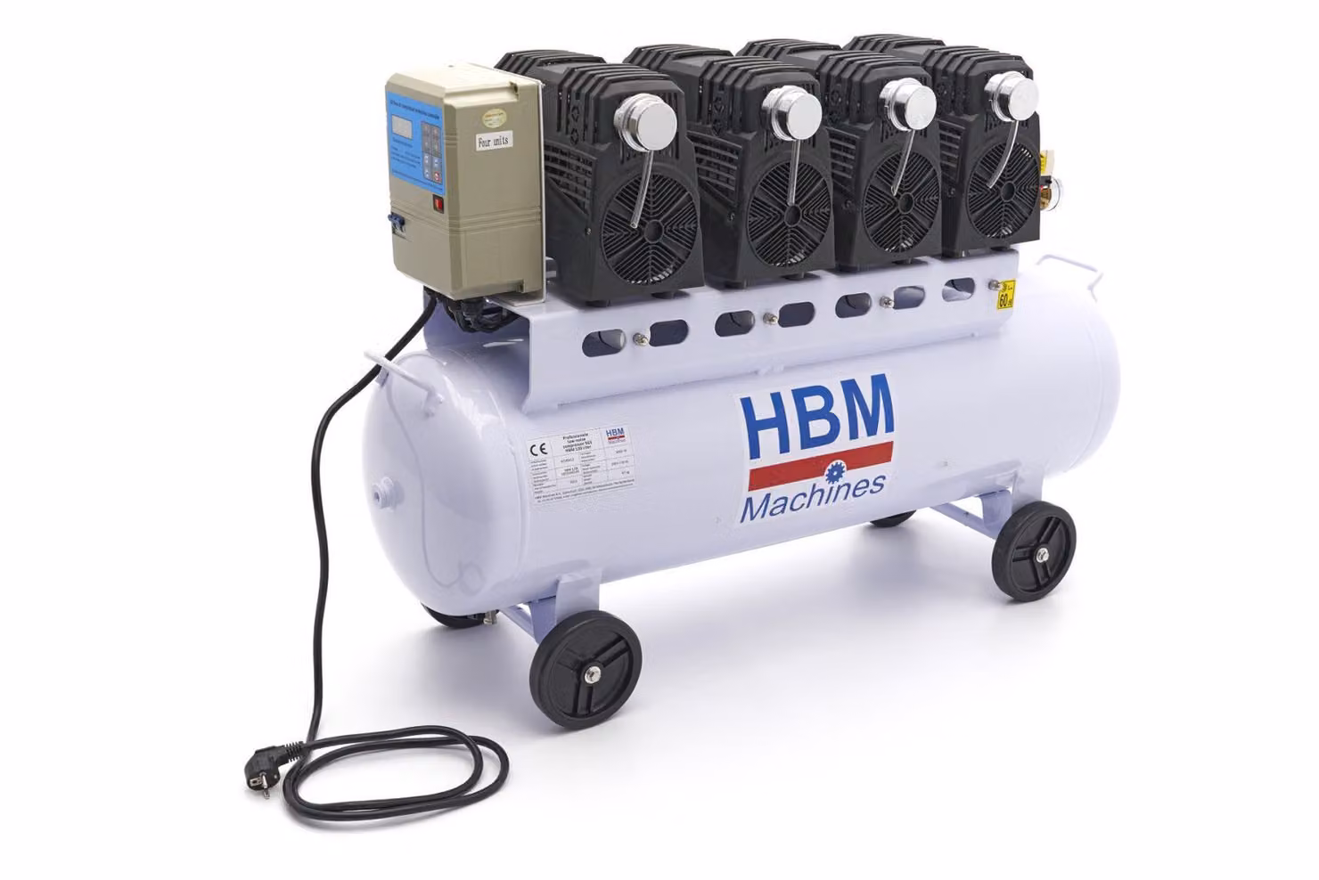 Compressore silenzioso senza olio a bassa rumorosità 120l 10bar HBM Machines Netherlands