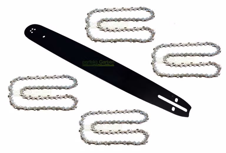 50cm 1,5mm 0,325" 76 TG barra di guida + 4X catena Timbertech, Motosega 5200