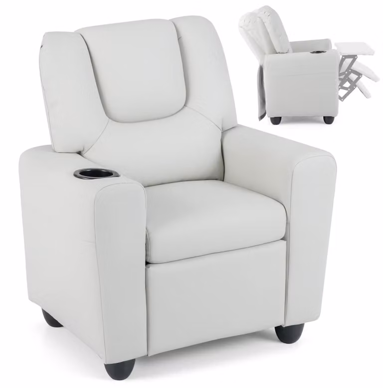 FANTASK: Poltrona per bambini, poltrona relax con funzione relax, schienale regolabile e
