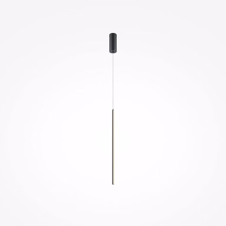 Lampada a sospensione a LED Alluminio D: 1,7 cm rotondo H: max. 375 cm Nero Variazione di colore 3000-4000 K 600 lm Moderno