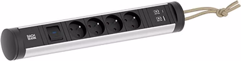 BACHMANN CYCLE Loop 4xUTE 1xSchalter 1xUSB A/C 22W 2,5 m CEE7/7