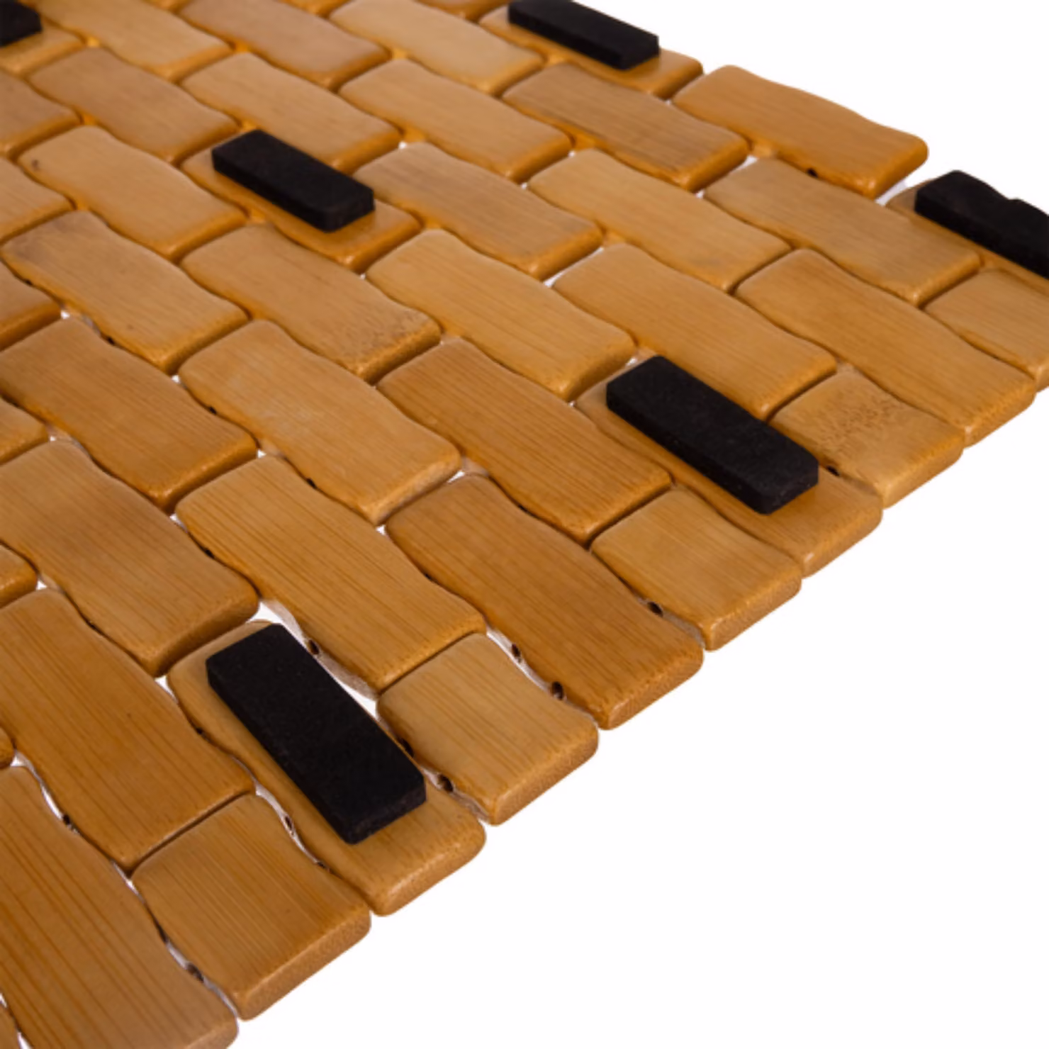 Tappetino antiscivolo per il bagno, dimensioni 80x50 cm, in bambù
