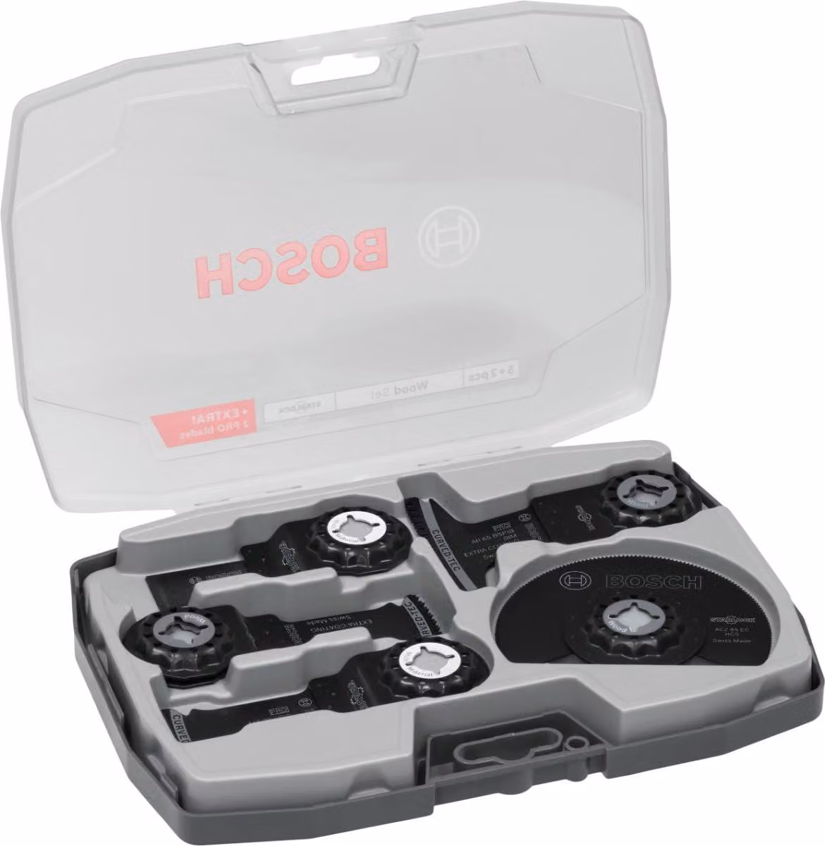 Set per legno Bosch, lame per seghe multifunzione, 7 pezzi.