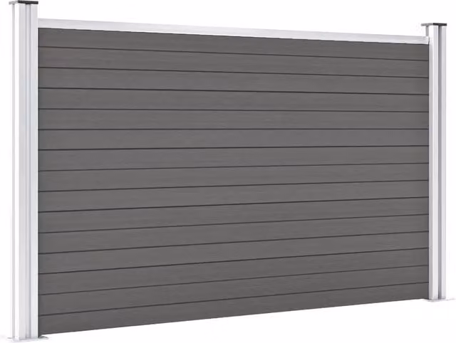 Pannello di recinzione | Recinzione da Giardino in WPC 180x105 cm Grigio