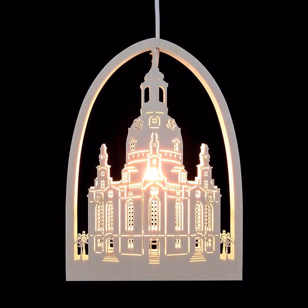 Decorazione per finestra quadro Frauenkirche LxPxH= 21,5x5,5x30cm NUOVO