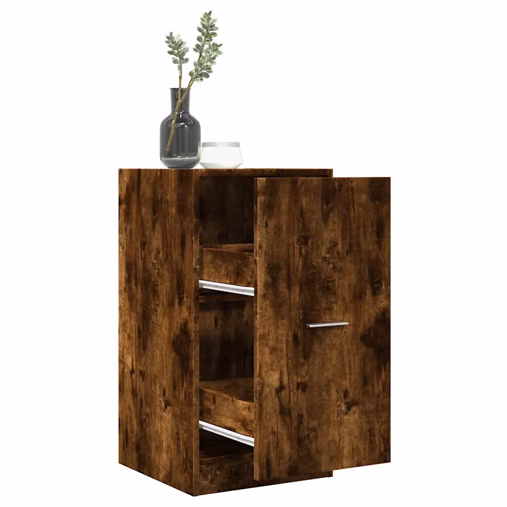 Armadietto da Farmacia da Parete vidaXL in Rovere Fumo, L 40 cm x P 41 cm x H 77,5 cm