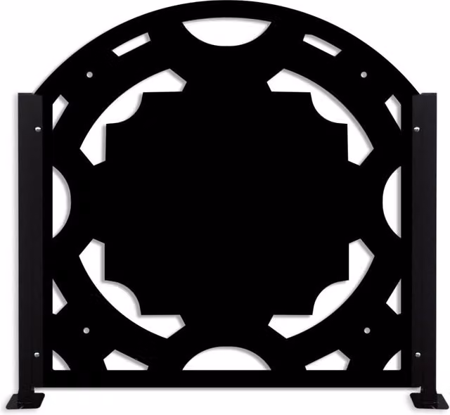 Ringhiera curva Signorbit modello TRAP in PVC rivestito nero opaco L: 118 cm, P: 118 cm, H: 118 cm