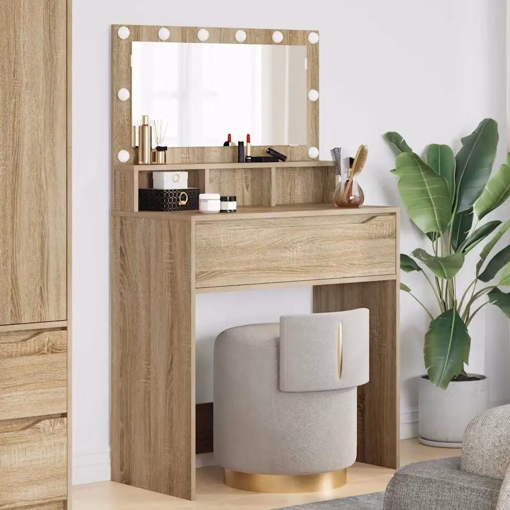 Toeletta moderna DESIGN IN con cassetto in MDF color rovere e finitura opaca marrone – 2