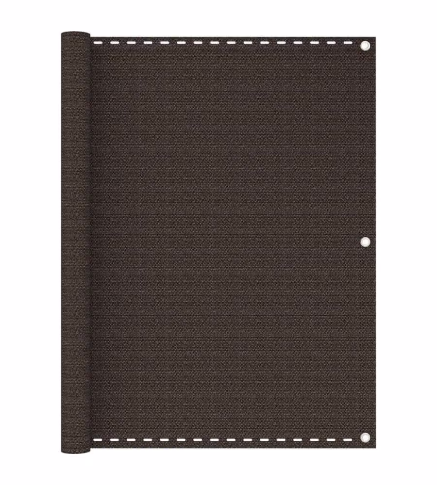 vidaXL Paravento da Balcone Marrone 120x600 cm in HDPE - Privacy e Comfort
