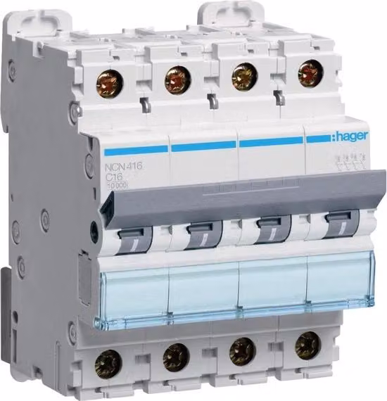 Interruttore magnetotermico MCB Hager Bianco 4.0A 16A