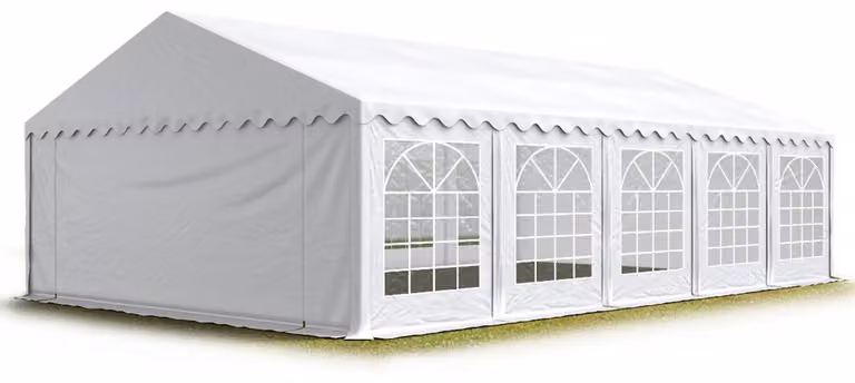 TOOLPORT Tendone per feste 6x10 m PVC bianco 100% impermeabile Tendone da esterno Tenda party
