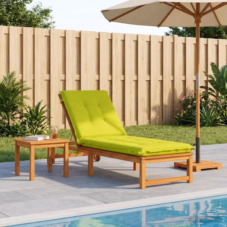 Cuscino per lettino vidaXL GEMERT verde brillante in poliestere con rivestimento rimovibile e resistente ai raggi UV