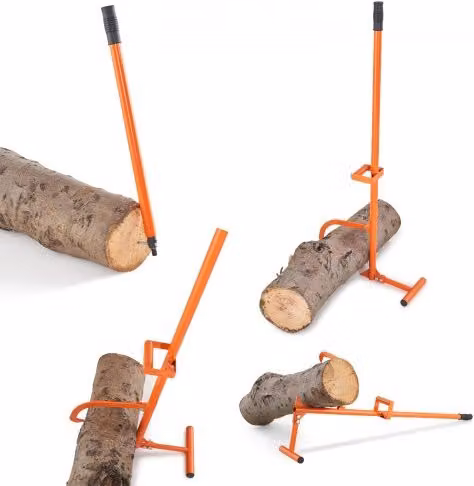 VEVOR Cric per Tronchi in Acciaio Arancione con Gancio Regolabile e Diametro 381 mm