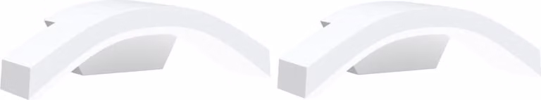 Applique per Esterni con LED 2 pz Bianche Alluminio Pressofuso