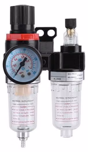 Compressore d'aria con separatore olio-acqua - Filtro dell'aria - Utensile pneumatico - Regolatore di pressione - Filtrazione efficiente - Con lubrificante ISO VG32