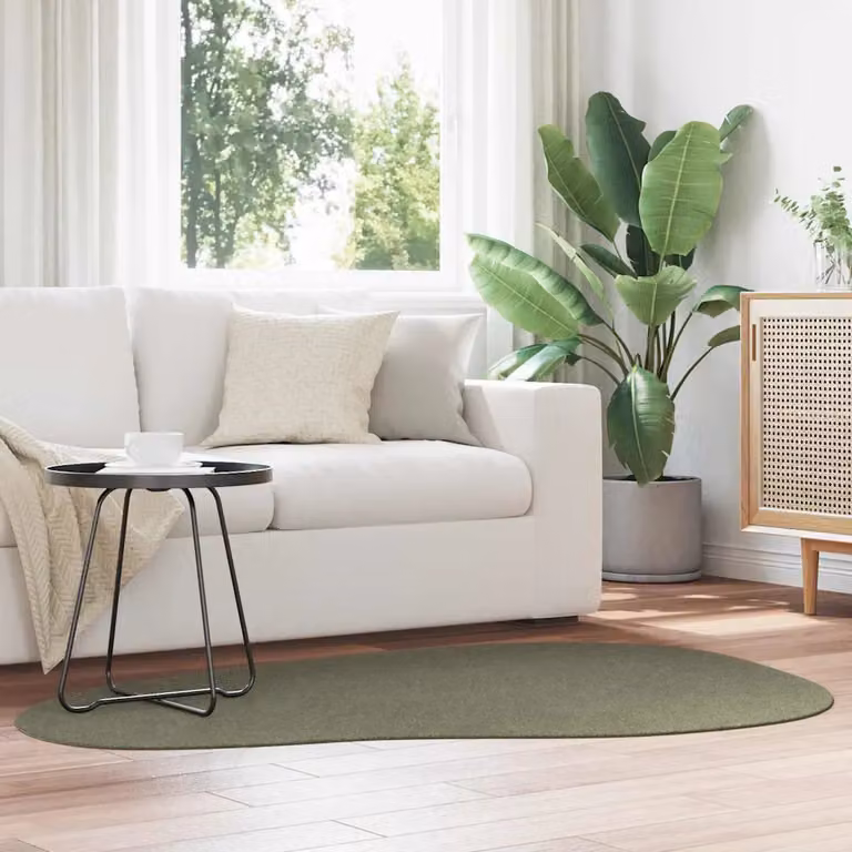 Tappeto moderno vidaXL HUARTE Verde foresta L: 120 cm, P: 170 cm in poliestere lavabile e antiscivolo