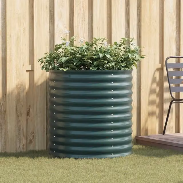 Letto rialzato Videx in acciaio verde per orto e giardino L/P/H: 80 x 80 x 81 cm – 1