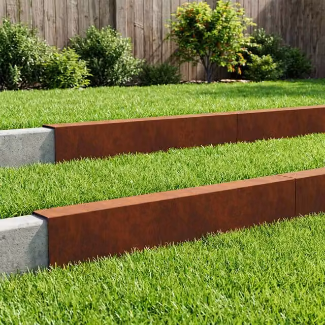 Profilo di copertura per giardino 10 pz 100 x 10 x 15 cm 8012919