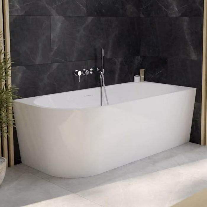 Vasca da bagno OLTENS Delva, da incasso ad angolo, lato destro, dimensioni 150 x 75 cm