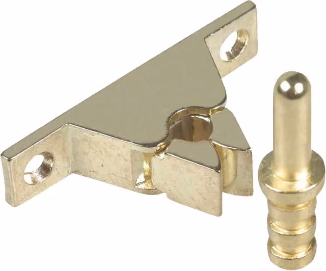 Set di 50 fermaporta a pinza in metallo zincato color oro lucido BricoGo
