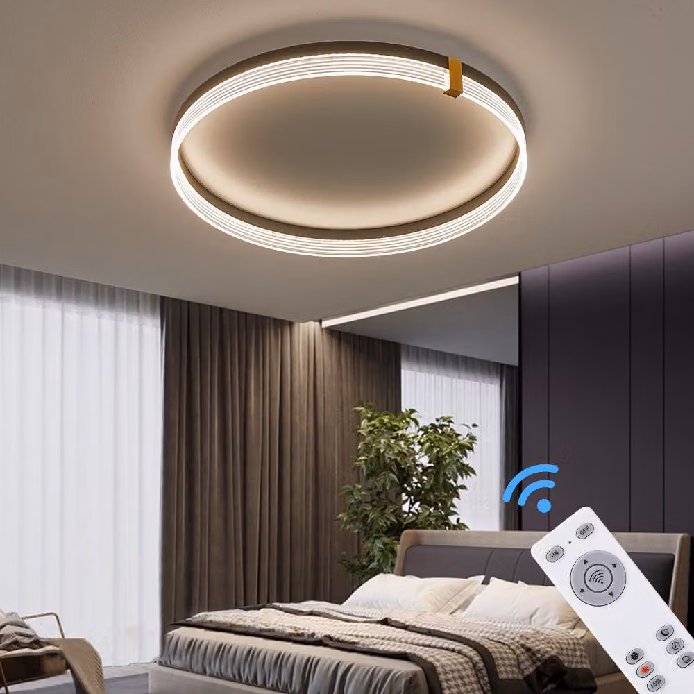 Lampada da soffitto a LED con controllo remoto o tramite app per smartphone. Colore e intensità della luce regolabili. Modello: TY4567-6Y