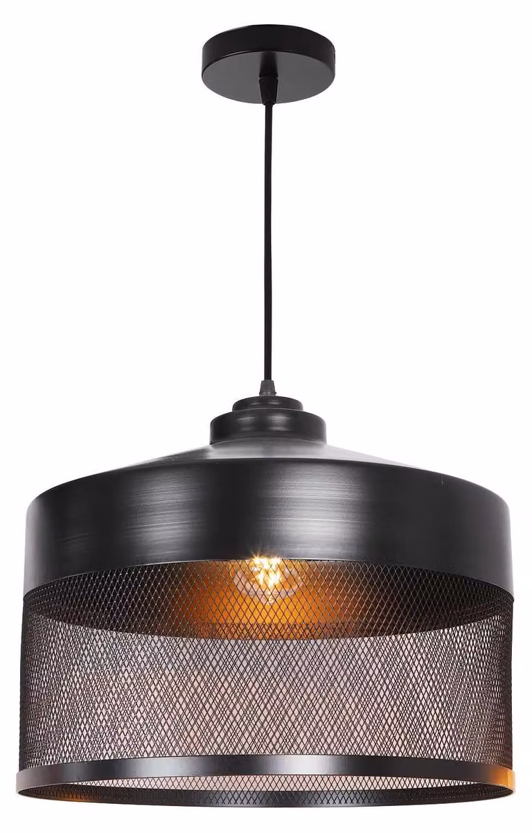 Lampada a sospensione Zimilo, nera, in stile industriale, vintage, in metallo. Lampada regolabile in altezza, adatta per la cucina, la sala da pranzo o sopra un tavolo da pranzo. Design in metallo