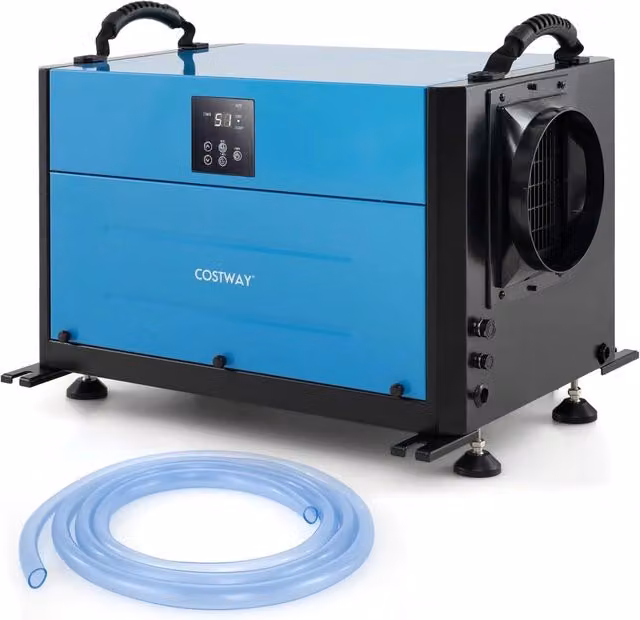 58,5/73,5 L Deumidificatore Commerciale, Deumidificatore Industriale con 3 Modalità e Timer 24H, Sbrinamento Automatico per Cantina Magazzino (73,5 L/giorno Blu)