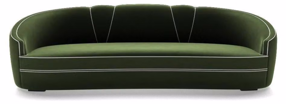 Dreisitzer Couch Polster Design Sofa Moderne 3er Sitz Sofas Zimmer Möbel Grün