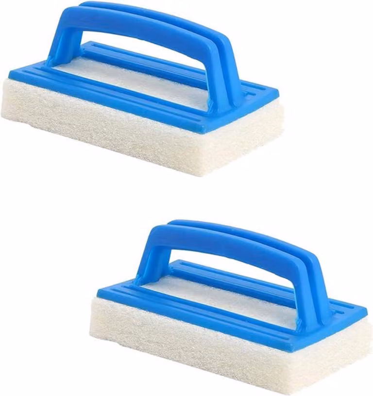 Set di spazzole per piscina composto da 2 pezzi, ideale per pulire pareti e fondo di piscine e stagni