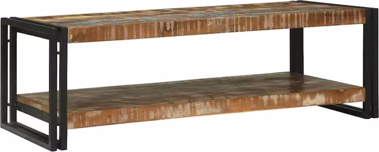 Tavolino da salotto Multicolore Legno Recuperato Massello