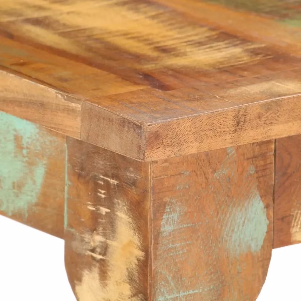 Tavolo Consolle vidaXL in Legno Massello di Recupero Marrone, L 110 cm x P 40 cm x H 76 cm – 2