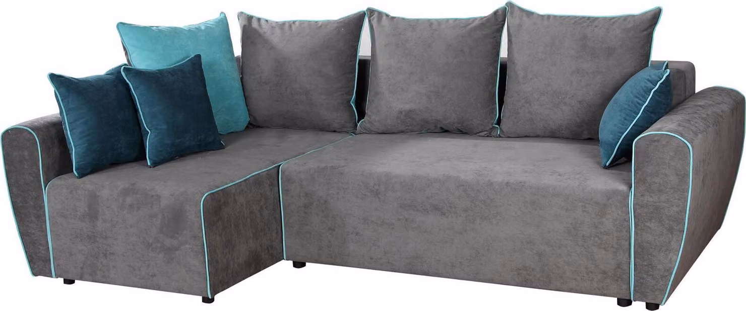 Big Sofa Couch Ecksofa Schlaf xxl Polster Eck Garnitur Stoff Wohnlandschaft