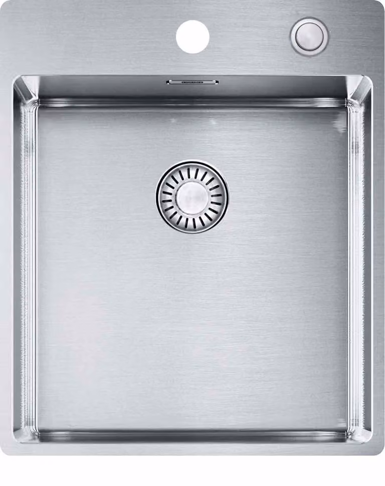 FRANKE lavello BOX BXX 210-40 A con valvola a pulsante e due fori / SlimTop / incasso