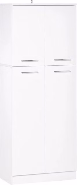 Mobile Dispensa Multiuso GIORDANOSHOP Bianco in Legno MDF L: 59 cm, P: 31 cm, H: 155 cm