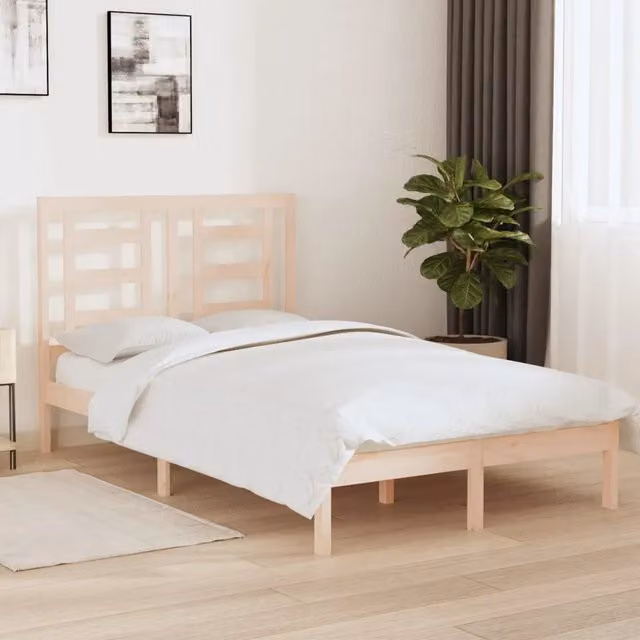 Giroletto vidaXL in legno massello di pino naturale senza materasso L/P/H: 205.5 x 120 x 31 cm – 1