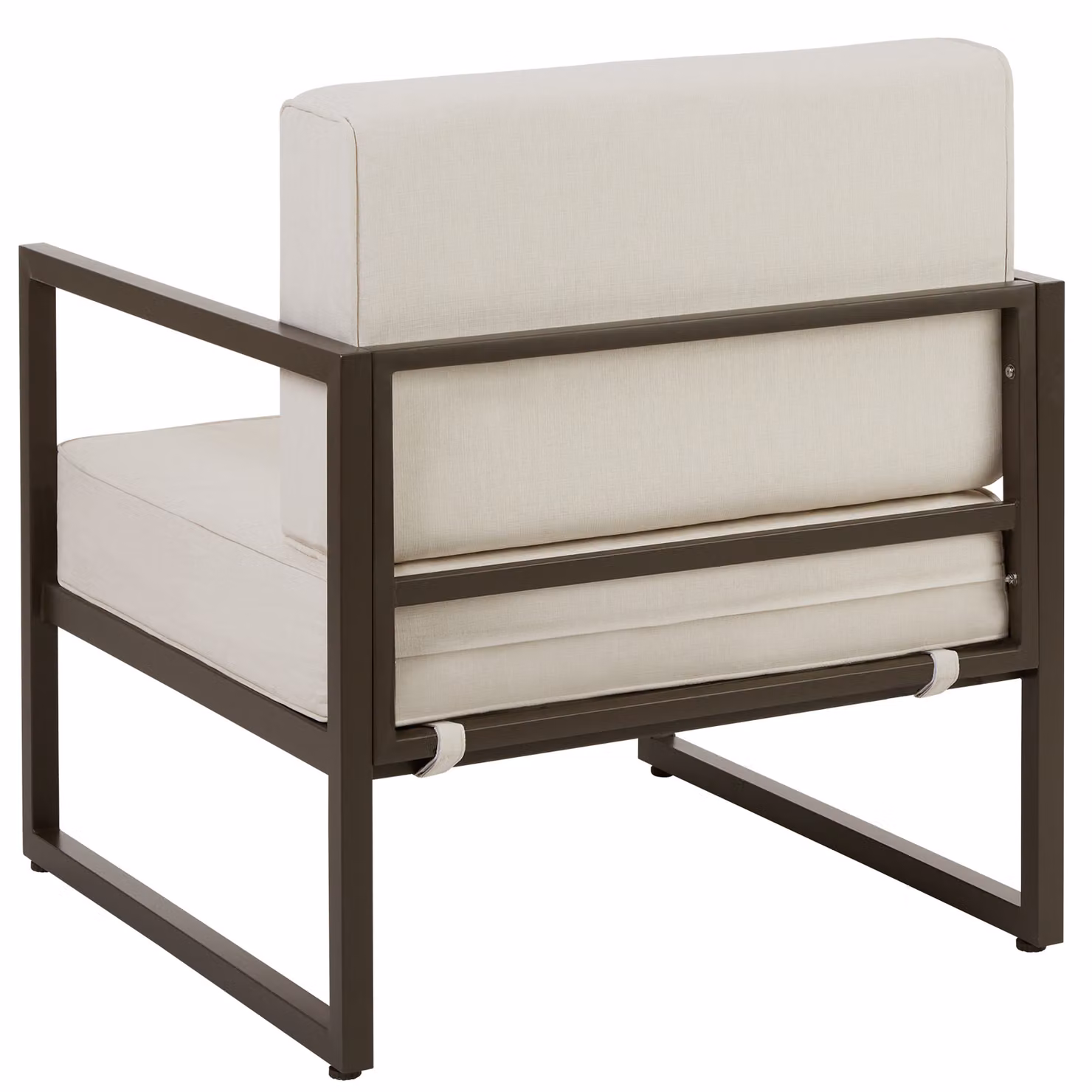 Poltrona da giardino Comosa TecTake con imbottitura XXL in metallo e plastica, colore beige e marrone, ideale per giardino, balcone o terrazza
