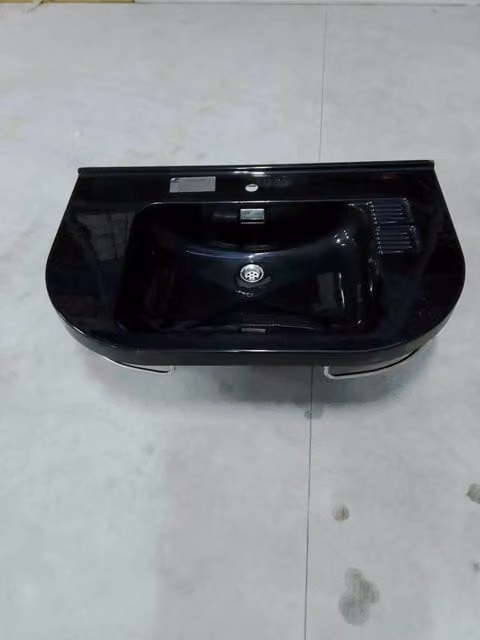 Lavabo da bagno Teuco in resina nero L: 100 cm, P: 60 cm, H: 60 cm